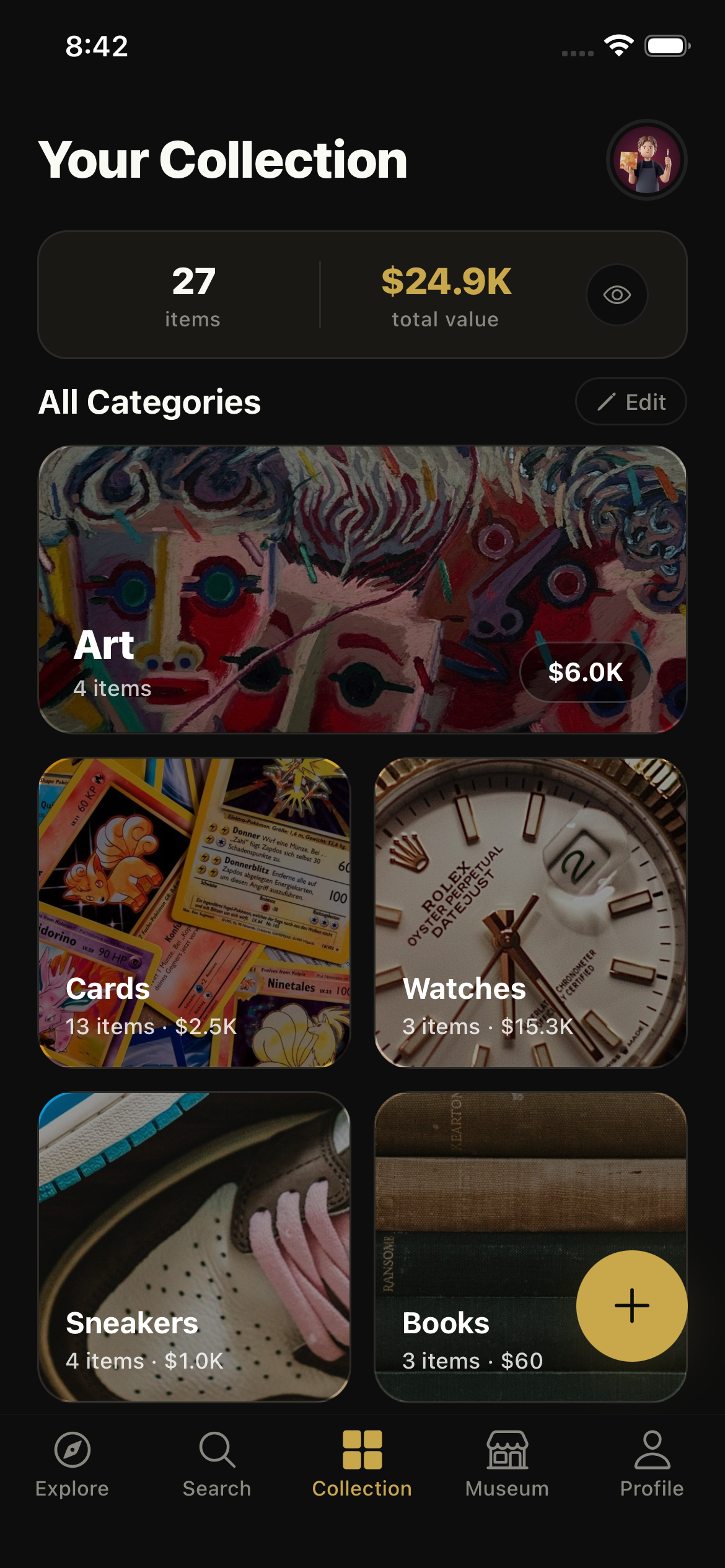 Colvesta collection screen